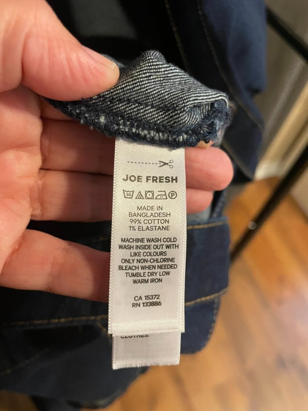Denim Button Front Dress - Picture 3 of 3